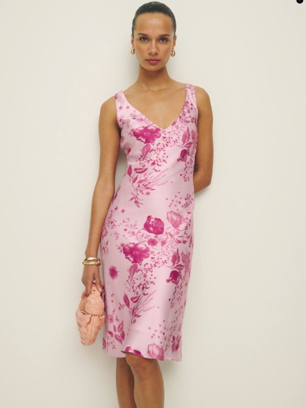 Reformation Lila Silk Dress - Size S